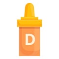 Serum vitamin d icon, cartoon style