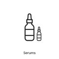 Serums icon vector. serums icon vector symbol illustration. Modern simple vector icon for your design. Royalty Free Stock Photo