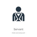 Servant icon vector. Trendy flat servant icon from hotel and restaurant collection isolated on white background. Vector