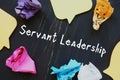 Servant Leadership phrase on the sheet