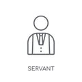 Servant linear icon. Modern outline Servant logo concept on whit