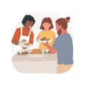 Serve meals to homeless isolated cartoon vector illustration. Royalty Free Stock Photo