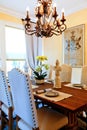 Served dining table in luxury house