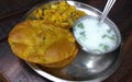 Indian Food - Puri Bhaji Royalty Free Stock Photo