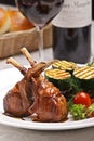 Served Lamb meat Royalty Free Stock Photo