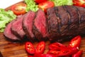 Served roast meat Royalty Free Stock Photo