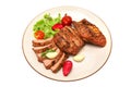 Served roasted beef meat steak Royalty Free Stock Photo