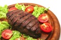 Served roasted beef meat steak Royalty Free Stock Photo
