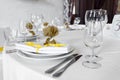 Served wedding table Royalty Free Stock Photo