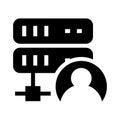 Server account glyphs icon Royalty Free Stock Photo