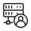 Server account vector glyphs icon Royalty Free Stock Photo