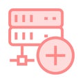 Server add color line icon Royalty Free Stock Photo
