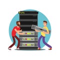Server administrators working with data base