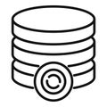 Server backup icon outline vector. Data cloud Royalty Free Stock Photo