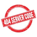 404 SERVER CODE text on red grungy round stamp Royalty Free Stock Photo