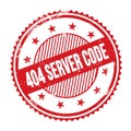 404 SERVER CODE text written on red grungy round stamp Royalty Free Stock Photo