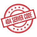 404 SERVER CODE text written on red vintage round stamp Royalty Free Stock Photo