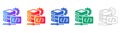 Server Coding and Development Icon Set Royalty Free Stock Photo