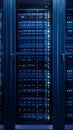 Server computers of a data center. Royalty Free Stock Photo