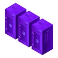 Server computers icon, isometric style