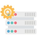 Chimney, factory Iso Server configure, Network setting Isolated which can be easilated Vector Icon can be easily modified or edit