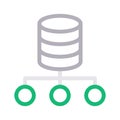 Server connection thin color line vector icon Royalty Free Stock Photo