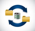 server content storage cycle illustration icon Royalty Free Stock Photo
