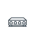 server control icon vector from cloud computing concept. Thin line illustration of server control editable stroke. server control
