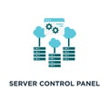 server control panel icon. hosting software concept symbol desig