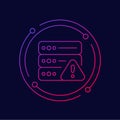 server crash, failure line icon