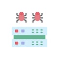 Server cyber attack icon. Simple color vector elements of hacks icons for ui and ux, website or mobile application Royalty Free Stock Photo