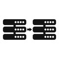 Server data backup icon simple vector. Cloud storage Royalty Free Stock Photo