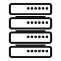 Server data equipment icon simple vector. Computer storage Royalty Free Stock Photo