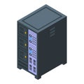 Server data icon isometric vector. Card storage