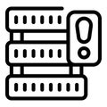 Server data loss icon outline vector. Erase system Royalty Free Stock Photo