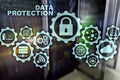 Server data protection concept. Safety of information from virus cyber digital internet technology Royalty Free Stock Photo