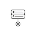 Server data racks line icon Royalty Free Stock Photo