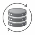 Server Data Sync and Refresh Vector Icon Royalty Free Stock Photo