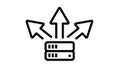 Server Data Upload and Distribution Icon Royalty Free Stock Photo