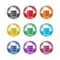 Server, Data, Web Hosting icon, color set Royalty Free Stock Photo
