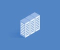 Server, Data, Web Hosting isometric icon. Vector illustration for web design in flat isometric 3D style Royalty Free Stock Photo