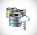 Server database big data illustration design