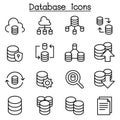 Server, Database, Hosting, Sharing, Cloud computing icon set in Royalty Free Stock Photo