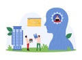 Server and database management, tiny people develop software code with AI assistant