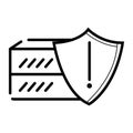 Server defender. Network Equipment Icon. Network Router, Switch, Server Royalty Free Stock Photo