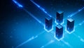 Server. Digital space background