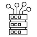 Server equipment icon, outline style