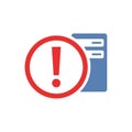 Server Error Alert Icon Royalty Free Stock Photo