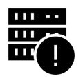 Server error glyphs icon