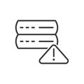 Server Error Icon - Database Alert Icon Royalty Free Stock Photo